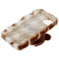 3D Plush Karvainen Talvi iPhone 14 Plus TPU Kotelo - Ruskea Corgi