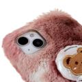 3D Plush Karvainen Talvi iPhone 14 Plus TPU Kotelo - Ruskea Karhu