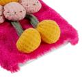 3D Plush Karvainen Talvi iPhone 14 Plus TPU Kotelo - Kirkkaan Pinkit Kukat