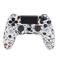 Langaton peliohjain Gamepad PS4-peliin Joystick kaiuttimella ja stereokuulokeliitännällä - Valkoinen Halloween