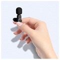 Langaton Lavalier / Kiinnitettävä Mikrofoni Älypuhelimelle - USB-C - Musta