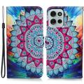 Motorola Moto G75 Wonder Sarja Lompakkokotelo - Mandala