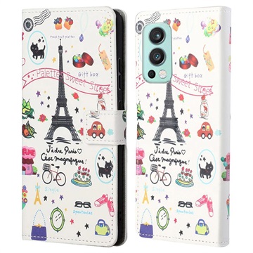 Style Series OnePlus Nord 2 5G Lompakkokotelo - Eiffel Torni
