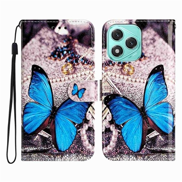 Honor 400 Lite Wonder Series Lompakkokotelo - Sininen Perhoset
