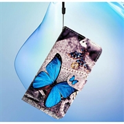 Honor 400 Lite Wonder Series Lompakkokotelo - Sininen Perhoset