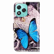 Honor 400 Lite Wonder Series Lompakkokotelo - Sininen Perhoset