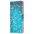 Xiaomi 12T/12T Pro Wonder Series Lompakkokotelo - Valkoiset Kukat