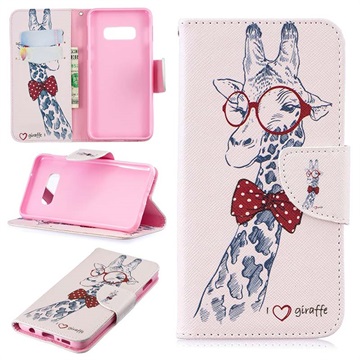 Wonder Series Samsung Galaxy S10e Lompakkokotelo - Giraffe