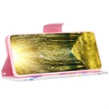 Wonder Sarja iPhone 14 Pro Lompakkokotelo - Sininen Perhoset