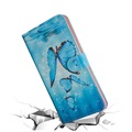 Wonder Sarjan iPhone 12 mini Lompakkokotelo - Sininen Perhonen