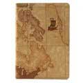 iPad Air World Map Folio Kotelo - Ruskea