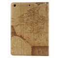 iPad Air World Map Folio Kotelo - Ruskea