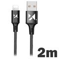 Wozinsky Data & Latauskaapeli - USB-A/Lightning - 2m - Musta