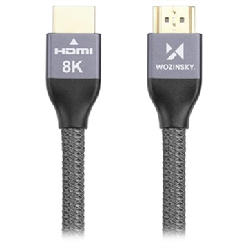 Wozinsky HDMI 2.1 8K 60Hz / 4K 120Hz / 2K 144Hz Kaapeli - 1m - Harmaa