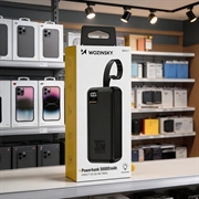 Wozinsky W8 30W:n 30000mAh:n varavirtalähde, kolmella liitännällä - musta