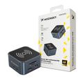 Wozinsky WHBC09Y8S Monikäyttöinen 12-in-1 USB-C-keskitin 15W langattomalla latauksella - harmaa