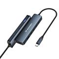 Wozinsky WHBC10Y4S Monitoiminen 6-in-1 USB-C-keskitin - harmaa