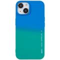 X-Level Rainbow iPhone 14 Plus TPU Suojakuori - Vihreä / Sininen