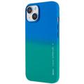 X-Level Rainbow iPhone 14 Plus TPU Suojakuori - Vihreä / Sininen
