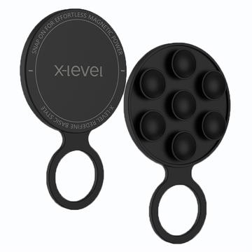 X-Level MagSafe silikoni-imukuppi-puhelimen pidike - musta