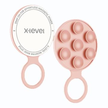 X-Level MagSafe silikoni-imukuppi-puhelimen pidike - vaaleanpunainen