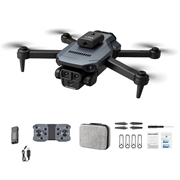 XKJ K6 MAX 3-kamera esteiden välttäminen Drone HD Ilmakuvaus taittuva Quadcopter RC Aircraft yhdellä akulla - harmaa - harmaa