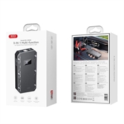 XO CZ025 3-in-1 auton hyppykäynnistin ja tehopankki 10000mAh taskulampulla - musta