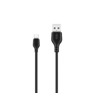 XO NB103 USB-A ja USB-C latauskaapeli - 2.1A, 1m - musta