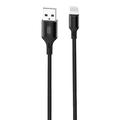 XO NB143 USB-Lightning-latauskaapeli - 2.4A, 1m - musta