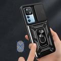 Xiaomi 12T/12T Pro Pyörivä Rengashybridikotelo Kamerasuojalla - Musta