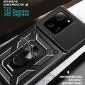 Xiaomi 13T/13T Pro Pyörivä Rengashybridikotelo Kamerasuojalla - Musta