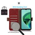 Xiaomi 14 Ultra Crocodile Lompakkomallinen Nahkakotelo kanssa RFID - Punainen