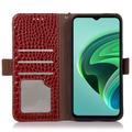 Xiaomi 14 Ultra Crocodile Lompakkomallinen Nahkakotelo kanssa RFID - Punainen