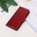 Xiaomi 14 Ultra Crocodile Lompakkomallinen Nahkakotelo kanssa RFID - Punainen
