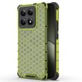 Xiaomi 14T Honeycomb Armored Hybridikotelo - Vihreä