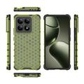 Xiaomi 14T Honeycomb Armored Hybridikotelo - Vihreä