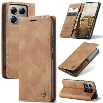 Xiaomi 14T Pro Caseme 013 Sarja Lompakkokotelo - Ruskea