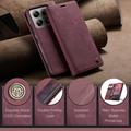 Xiaomi 14T Pro Caseme 013 Sarja Lompakkokotelo - Viininpunainen