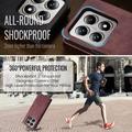 Xiaomi 14T Pro Caseme 013 Sarja Lompakkokotelo - Viininpunainen
