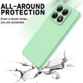 Xiaomi 14T Pro Nestemäinen Silikoni Suojakuori - Vihreä