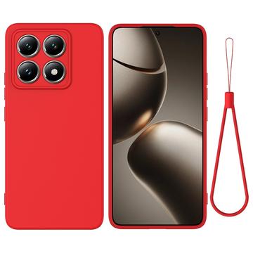 Xiaomi 14T Pro Nestemäinen Silikoni Suojakuori - Punainen