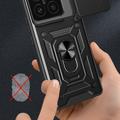 Xiaomi 14T Pro Pyörivä Rengashybridikotelo Kamerasuojalla - Punainen
