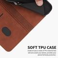 Xiaomi 14T Rhombus kuvio lompakkokotelo magneettisuljin - ruskea