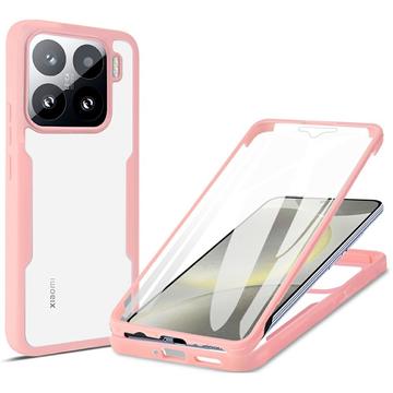 Xiaomi 15 360 Suojaussarja Kotelo - Pinkki / Selkeä