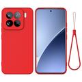 Xiaomi 15 Pro Nestemäinen silikonikotelo käsihihnalla