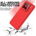 Xiaomi 15 Pro Nestemäinen silikonikotelo käsihihnalla - punainen