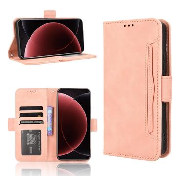 Xiaomi 15 Ultra -kortinhaltijan lompakkokotelo - vaaleanpunainen