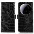 Xiaomi 15 Ultra Crocodile Lompakkomallinen Nahkakotelo kanssa RFID