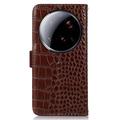 Xiaomi 15 Ultra Crocodile Lompakkomallinen Nahkakotelo kanssa RFID