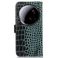 Xiaomi 15 Ultra Crocodile Lompakkomallinen Nahkakotelo kanssa RFID - Vihreä